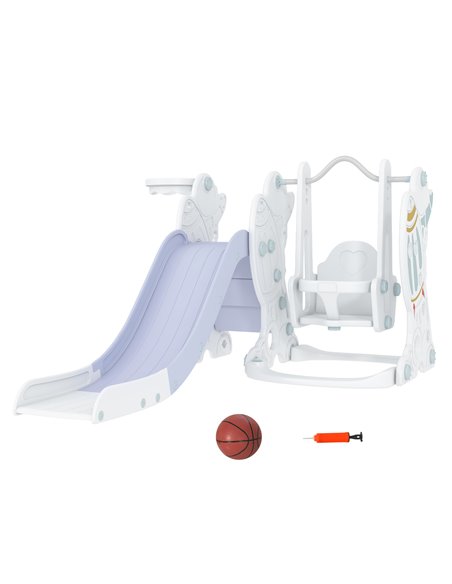 AIYAPLAY Space-Themed Kids Slide and Swing Set, Grey 331-038V00GY - pic 70522 | FastDaddyshop