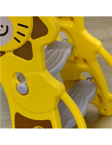 AIYAPLAY Baby Slide with Basketball Hoop, Easy to Assemble Kids Slide for Indoor Use, for Ages 18-36 Months - Yellow 331-042V00Y