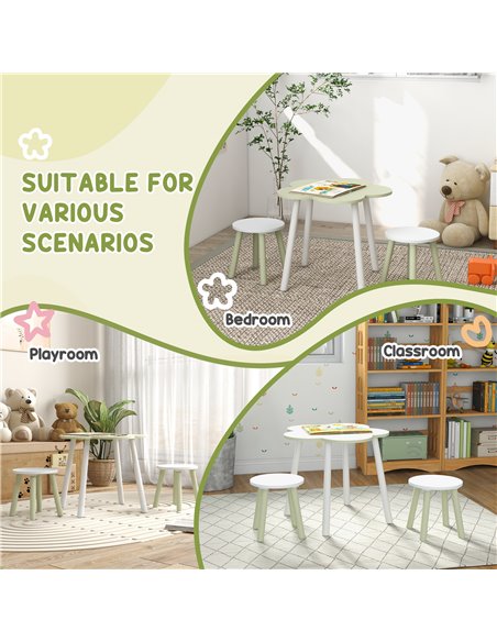 ZONEKIZ Kids Furniture Set 5 PCs, Flower Design, Perfect for Ages 3-5, Colourful & Durable 316-P002 - pic 70546 | FastDaddyshop