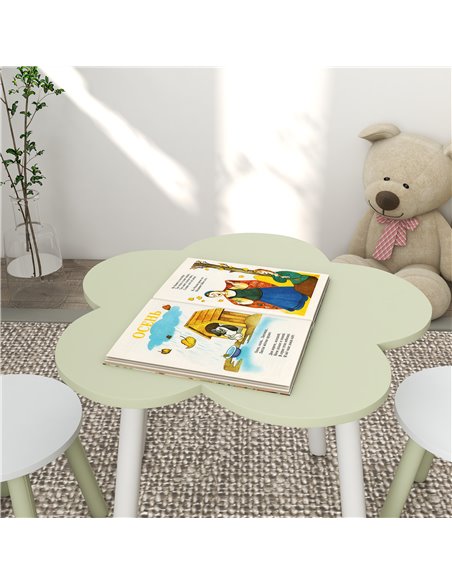 ZONEKIZ Kids Furniture Set 5 PCs, Flower Design, Perfect for Ages 3-5, Colourful & Durable 316-P002 - pic 70547 | FastDaddyshop