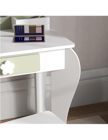 ZONEKIZ Kids Furniture Set 5 PCs, Flower Design, Perfect for Ages 3-5, Colourful & Durable 316-P002