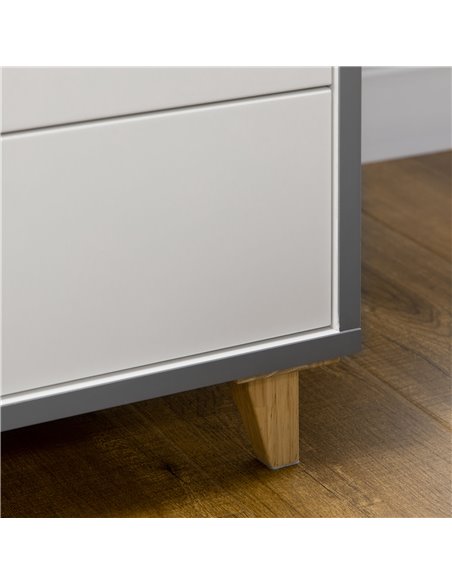 HOMCOM Wardrobe with 2 Doors, 2 Drawers, Hanging Rail, Shelves for Bedroom Clothes Storage Organiser, 89x50x185cm, White - pic 7057 | FastDaddyshop