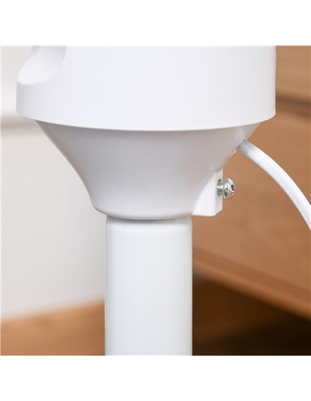 HOMCOM 32'' Air Circulator Fan 3 Speed, 70° Oscillation 90° Vertical Tilt, Round Base, Carry Handle, for Living Room, Bedroom, O - pic 70593 | FastDaddyshop