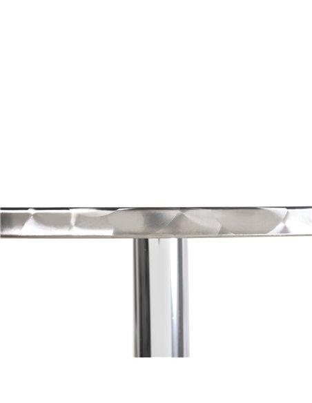 HOMCOM Height Adjustable Bistro Table Pub Bar Square Table Stainless Steel Top Aluminium Edge 60 x 60cm 02-0175 - pic 70638 | FastDaddyshop