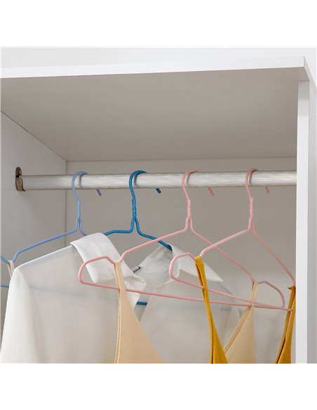 HOMCOM Open Wardrobe with Hanging Rail and Storage Shelves w/Wheels Bedroom-White - pic 7064 | FastDaddyshop