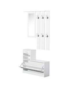 HOMCOM Entryway Furniture Set-White  831-146WT