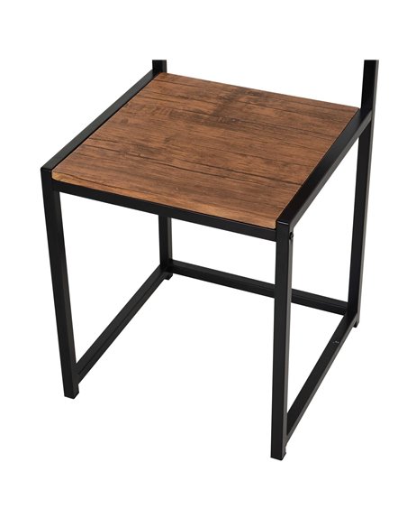 HOMCOM 3 Pcs Table Stool Set Industrial Design w/ Steel Frame MDF Panels Living Room Bar Modern Furniture 835-136 - pic 70692 | FastDaddyshop