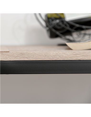 HOMCOM 3 Pcs Table Stool Set Industrial Design w/ Metal Frame Oak Tone MDF Panels Minimal Compact Beautiful 835-135