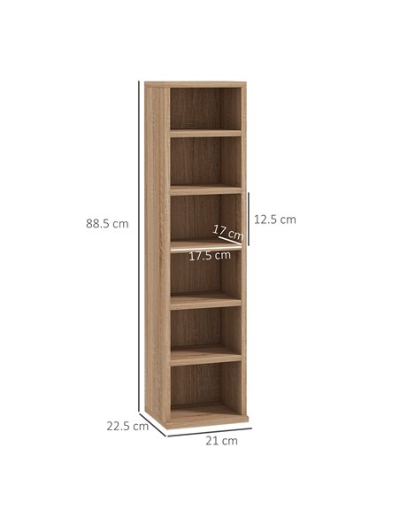 HOMCOM CD Media Display Shelf Unit Tower Rack with Adjustable Shelves, Set of 2 833-872V00AK - pic 70704 | FastDaddyshop