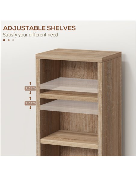 HOMCOM CD Media Display Shelf Unit Tower Rack with Adjustable Shelves, Set of 2 833-872V00AK - pic 70707 | FastDaddyshop