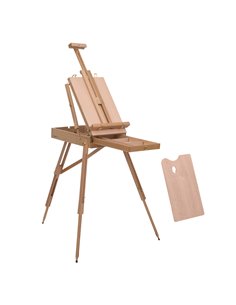 HOMCOM Wooden Art Easel Tripod Sketch Artist Painters Craft Portable Folding Drawing Board Lightweight - Natural Wood 914-001