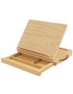 Vinsetto Wooden Table Easel Box, Adjustable Beechwood Table Box Easel, Natural 914-030V00ND