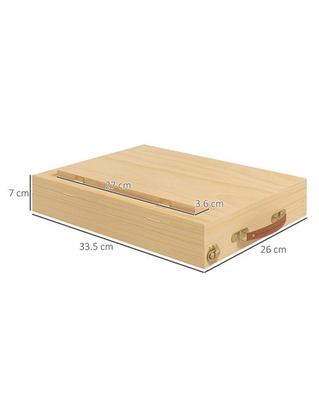 Vinsetto Wooden Table Easel Box, Adjustable Beechwood Table Box Easel w/ Storage Drawer, Portable Folding Artist Drawing & Sketc - pic 70758 | FastDaddyshop