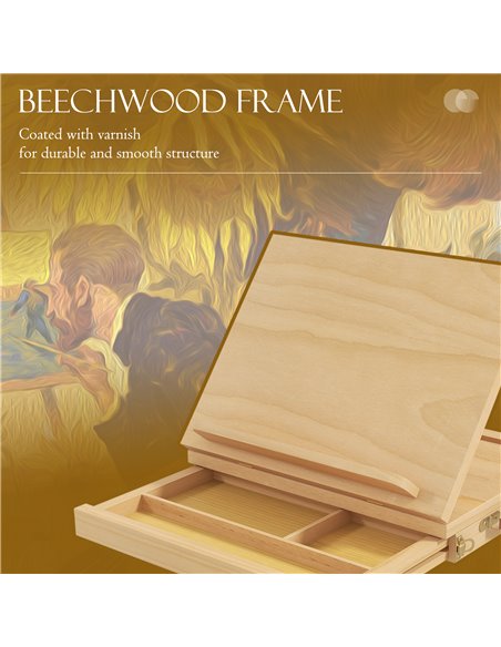 Vinsetto Wooden Table Easel Box, Adjustable Beechwood Table Box Easel w/ Storage Drawer, Portable Folding Artist Drawing & Sketc - pic 70759 | FastDaddyshop