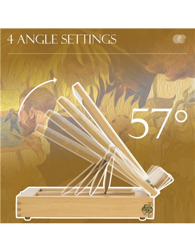 Vinsetto Wooden Table Easel Box, Adjustable Beechwood Table Box Easel w/ Storage Drawer, Portable Folding Artist Drawing & Sketc