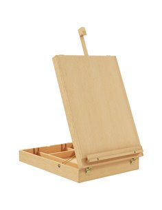 Vinsetto Wooden Table Easel Box Hold Canvas up to 61cm, Natural 914-029V00ND