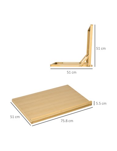 Vinsetto Desktop Table Easel Craft Workstation, Adjustable Beechwood A3 Table Top Easel, Portable Folding Artist Drawing & Sketc