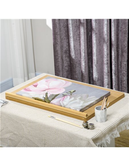 Vinsetto Desktop Table Easel Craft Workstation, Adjustable Beechwood A3 Table Top Easel, Portable Folding Artist Drawing & Sketc - pic 70790 | FastDaddyshop