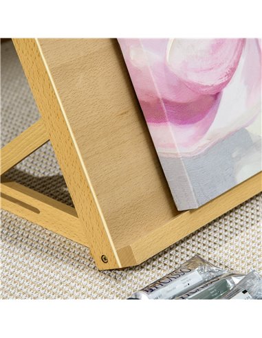 Vinsetto Desktop Table Easel Craft Workstation, Adjustable Beechwood A3 Table Top Easel, Portable Folding Artist Drawing & Sketc