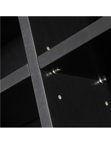 HOMCOM CD / DVD Storage Shelf Storage Unit for 1116 CDs Height-Adjustable Compartments 102 x 24 x 195 cm Black 836-014BK