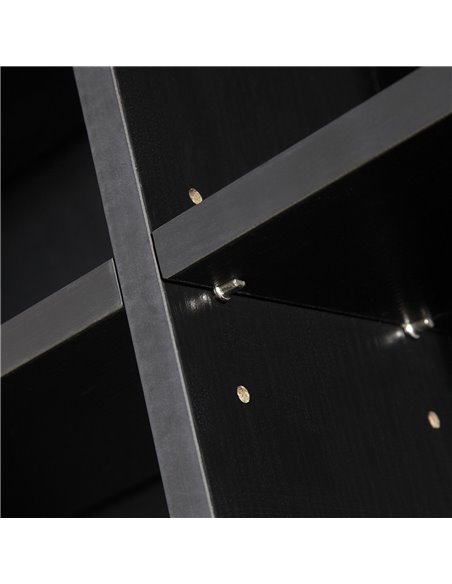 HOMCOM CD / DVD Storage Shelf Storage Unit for 1116 CDs Height-Adjustable Compartments 102 x 24 x 195 cm Black 836-014BK - pic 70807 | FastDaddyshop