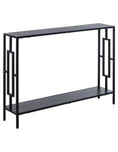 HOMCOM Industrial Console Table with Storage Shelf, Grey 837-028