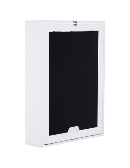 HOMCOM Folding Wall-Mounted Drop-Leaf Table With Chalkboard Shelf multifunction White 836-139 - pic 70862 | FastDaddyshop
