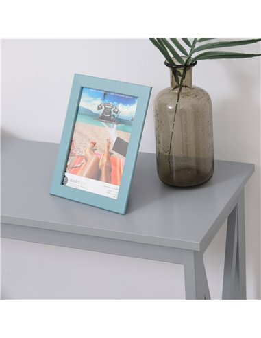 HOMCOM Console Table Hallway Desk w/Storage Shelf, X Design for Living Room Entryway, Grey 837-048GY