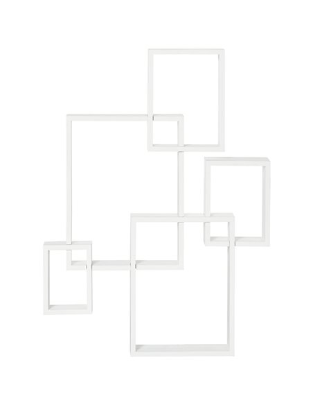 HOMCOM Interlocking Cube Floating Shelves, Wall Mounted Display Shelf for Living Room, Bedroom, Hallways, White 830-608V00WT - pic 70936 | FastDaddyshop