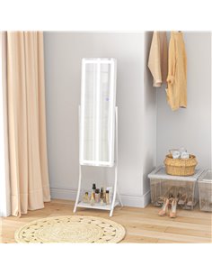 HOMCOM Full Length Dressing Mirror with LED Lights, Adjustable Colour Temperature, Storage Shelf, Ideal for Outfit Checks 831-68 2