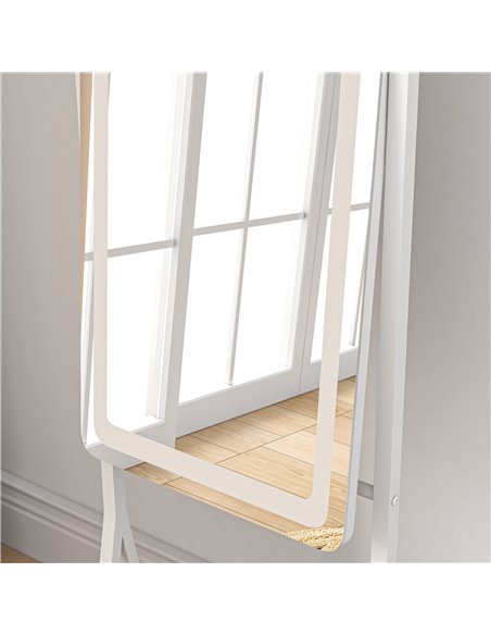 HOMCOM Full Length Dressing Mirror with LED Lights, Adjustable Colour Temperature, Storage Shelf, Ideal for Outfit Checks 831-68 - pic 71016 | FastDaddyshop
