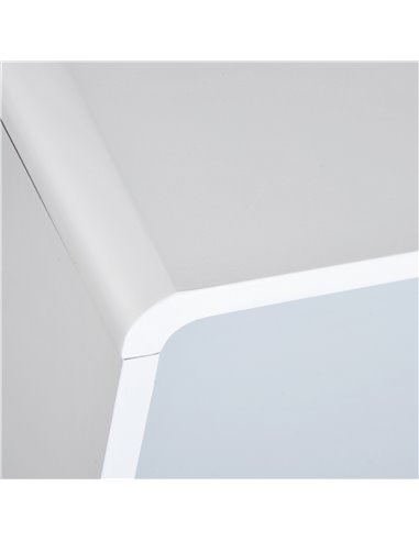 HOMCOM Bedside Cabinet in Scandinavian Design, Storage Nightstand with Drawer, White/Grey/Natural, 40Lx38Wx58H cm 831-197