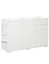 HOMCOM High Gloss Sideboard, Side Cabinet, Push-Open Design with 2 Drawer for Living Room, Bedroom, White 838-077CW