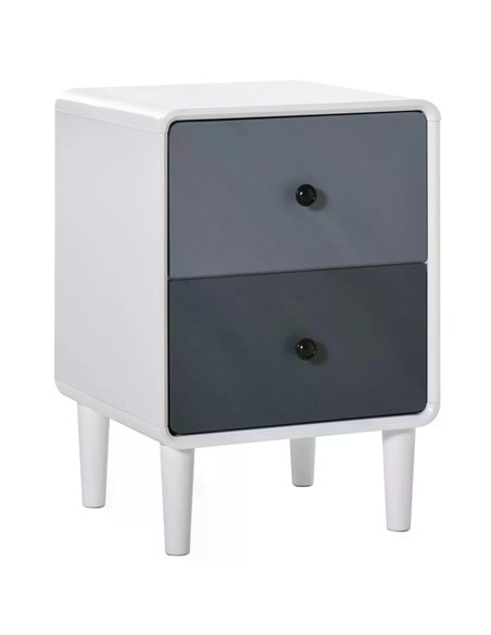 HOMCOM Contemporary Side Cabinet Nightstand, Home Storage Organizer with 2 Drawers for Bedroom, Living Room 831-359 - pic 71125 | FastDaddyshop