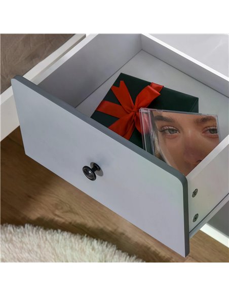 HOMCOM Contemporary Side Cabinet Nightstand, Home Storage Organizer with 2 Drawers for Bedroom, Living Room 831-359 - pic 71133 | FastDaddyshop