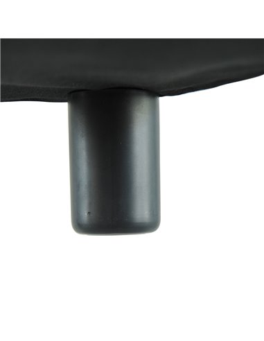 HOMCOM PU Leather Footstool Foot Rest Small Seat Foot Rest Chair Black Home Office with Legs 40 x 30 x 24cm 02-0239