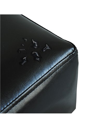 HOMCOM PU Leather Footstool Foot Rest Small Seat Foot Rest Chair Black Home Office with Legs 40 x 30 x 24cm 02-0239