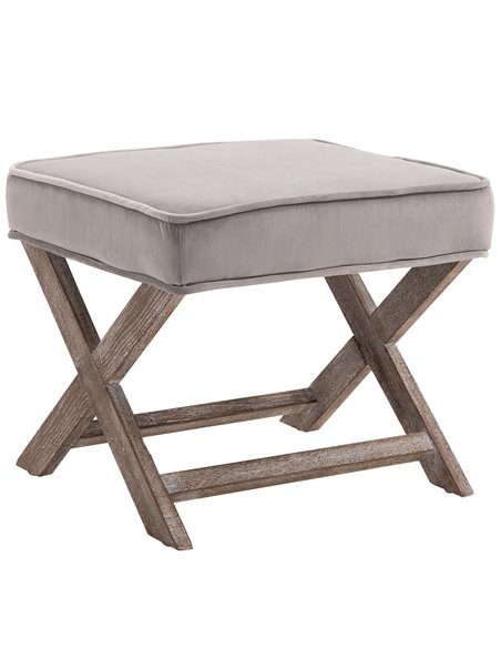 HOMCOM Padded Footstool with Velvet Cover, Grey 833-589V01GY - pic 71206 | FastDaddyshop