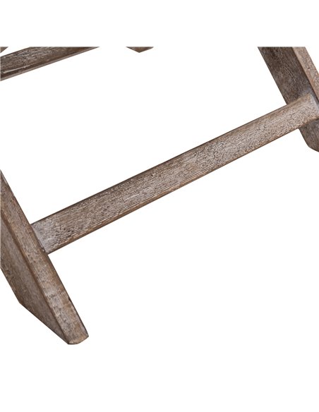 HOMCOM Padded Footstool with Velvet Cover and X Leg Chair, Shabby Chic Footrest, Solid Rubber Wood, 49.5 x 45 x 41 cm, Grey 833- - pic 71214 | FastDaddyshop
