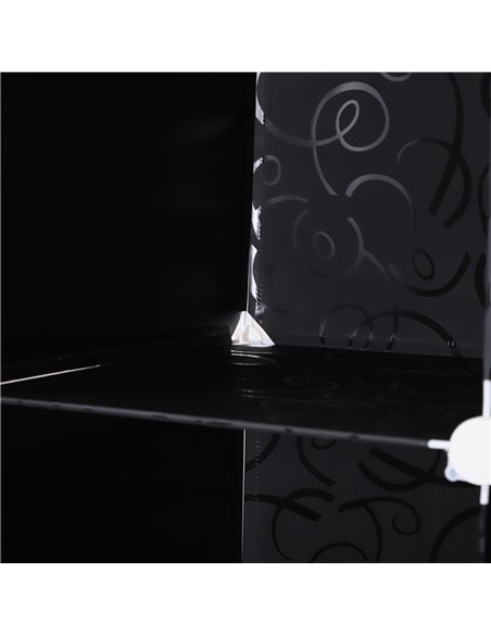 HOMCOM Cube DIY Wardrobe Portable Interlocking Plastic Modular Closet Bedroom Clothes Organiser Storage Cabinet - pic 7126 | FastDaddyshop