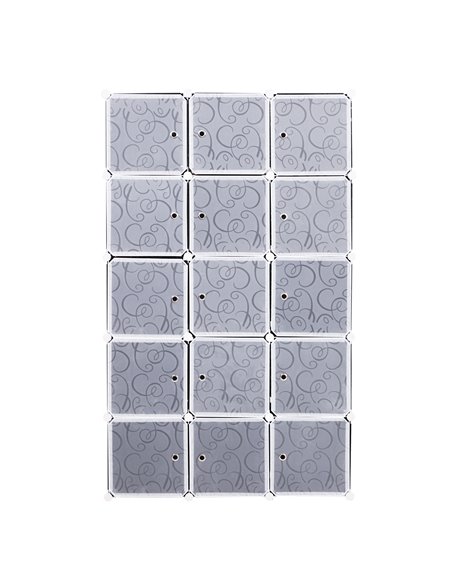 HOMCOM Cube DIY Wardrobe Portable Interlocking Plastic Modular Closet Bedroom Clothes Organiser Storage Cabinet - pic 7127 | FastDaddyshop