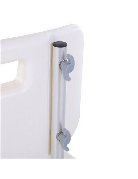 HOMCOM 8-Level Height Adjustable Bath Stool Spa Shower Chair Aluminum w/ Non-Slip Feet and Handle, Load Capacity 136kg 713-046 - pic 71276 | FastDaddyshop