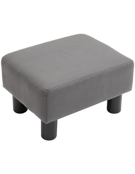 HOMCOM Compact Footstool, Small Foot Rest Chair with Legs for Home Office, 40 x 30 x 24cm, Grey 838-069 - pic 71287 | FastDaddyshop