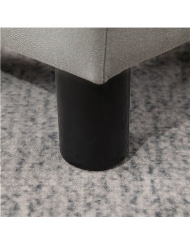 HOMCOM Compact Footstool, Small Foot Rest Chair with Legs for Home Office, 40 x 30 x 24cm, Grey 838-069