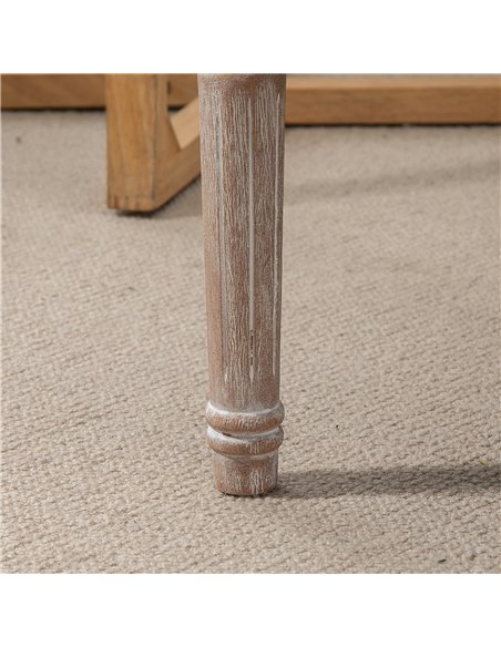 HOMCOM Tufted Ottoman Bench, Linen-Touch Fabric Footstool, Upholstered Accent Seat for Lounge, Bedroom, Corridor, Beige 838-160C - pic 71312 | FastDaddyshop