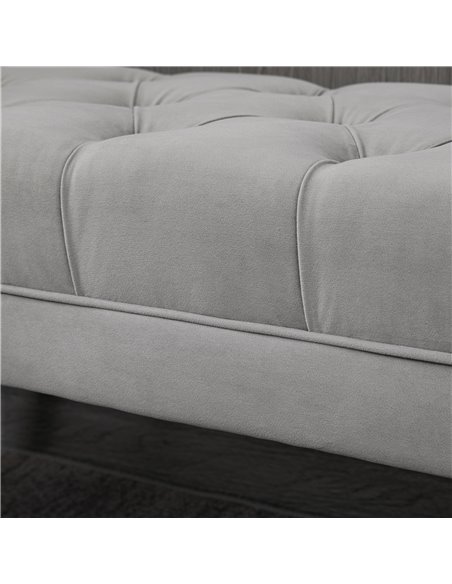 HOMCOM Upholstered Entryway Bench, Button Tufted Window Seat, Accent Stool for Living Room, Bedroom, Hallway, Grey 837-186 - pic 71321 | FastDaddyshop