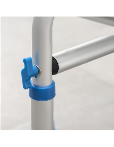 HOMCOM Adjustable Shower Chair, Padded Stool for Elderly & Disabled, Non-slip & Handle, Blue. 713-115BU