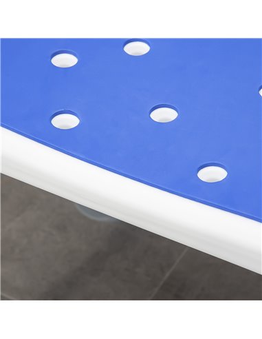 HOMCOM Shower Stools Shower Seat for Elderly and Disabled, EVA Padded, Height Adjustable with Back and Arms, 4 Suction Foot Pads