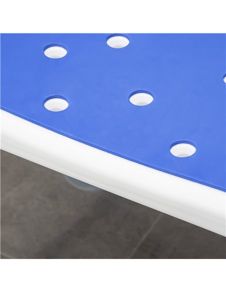 HOMCOM Shower Stools Shower Seat for Elderly and Disabled, EVA Padded, Height Adjustable with Back and Arms, 4 Suction Foot Pads - pic 71348 | FastDaddyshop