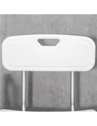 HOMCOM Shower Chair for the Elderly and Disabled, Height Adjustable Shower Stool with Back and Flipped Padded Arms, Suction Foot